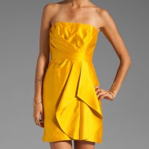 Shoshanna Orly yellow gold dress NEW with tags